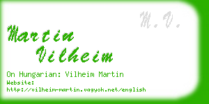 martin vilheim business card